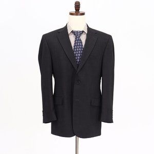 Jos. A. Bank 42R Gray Solid 2-Button Sport Coat Blazer Jacket B027